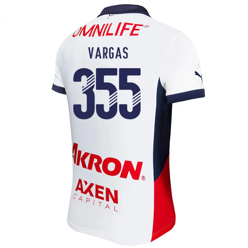 Danxen Barn Uziel Vargas #355 Vit Röd Blå Bortatröja Matchtröjor 2024/25 Tröjor T-Tröja