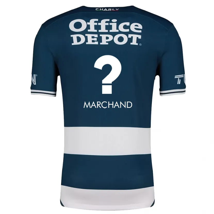 Danxen Män Jahaziel Marchand #0 Blå Vit Hemmatröja Matchtröjor 2024/25 Tröjor T-Tröja