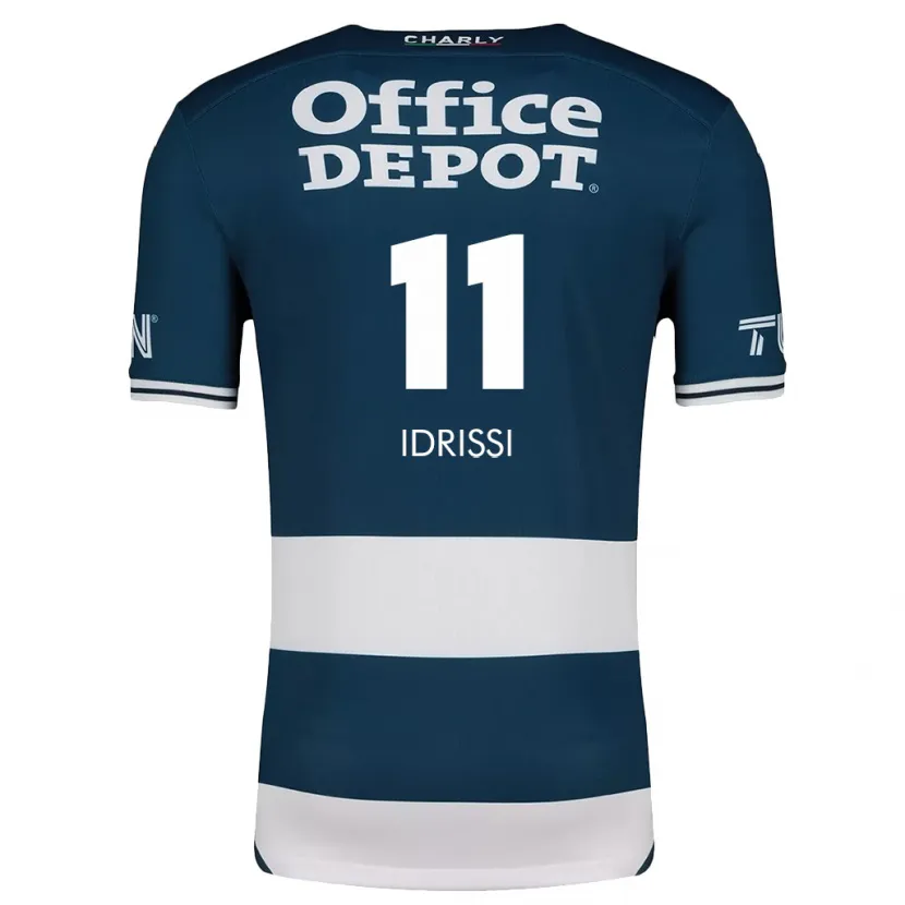 Danxen Män Oussama Idrissi #11 Blå Vit Hemmatröja Matchtröjor 2024/25 Tröjor T-Tröja