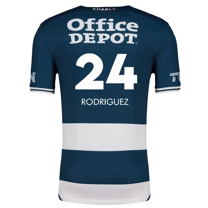 Danxen Män Luis Rodríguez #24 Blå Vit Hemmatröja Matchtröjor 2024/25 Tröjor T-Tröja