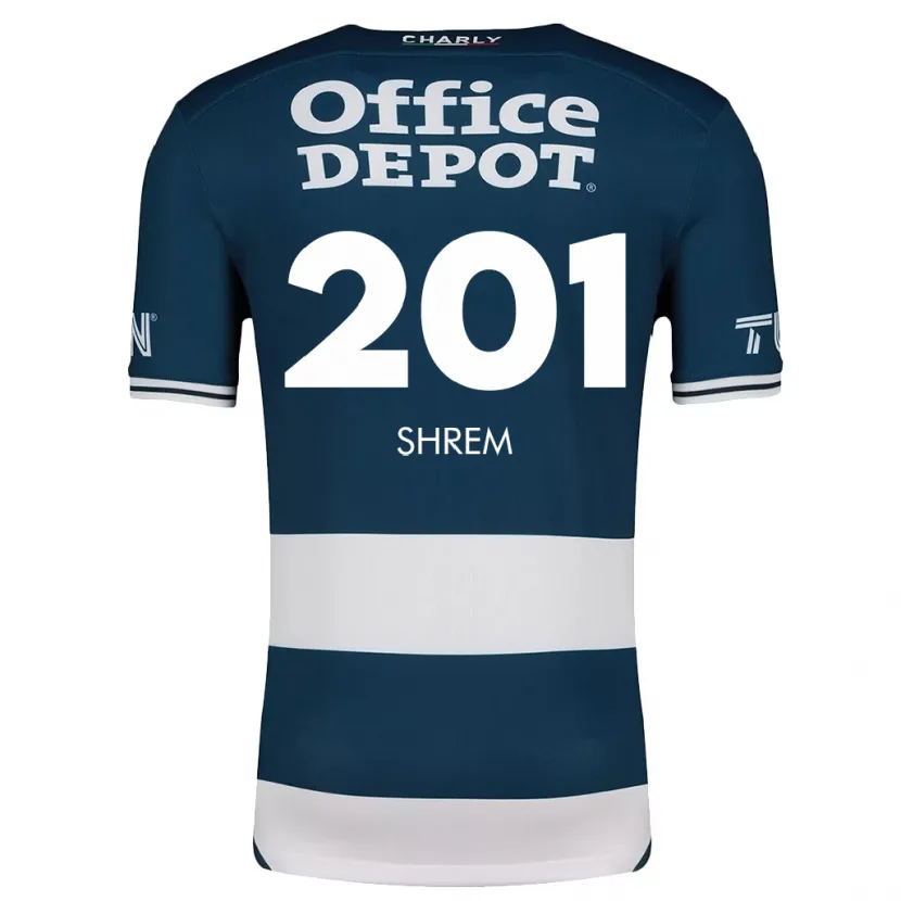 Danxen Män David Shrem #201 Blå Vit Hemmatröja Matchtröjor 2024/25 Tröjor T-Tröja