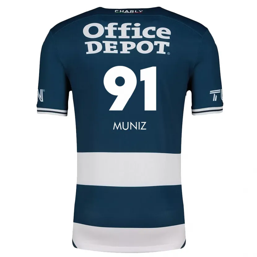 Danxen Män Brandon Muñiz #91 Blå Vit Hemmatröja Matchtröjor 2024/25 Tröjor T-Tröja