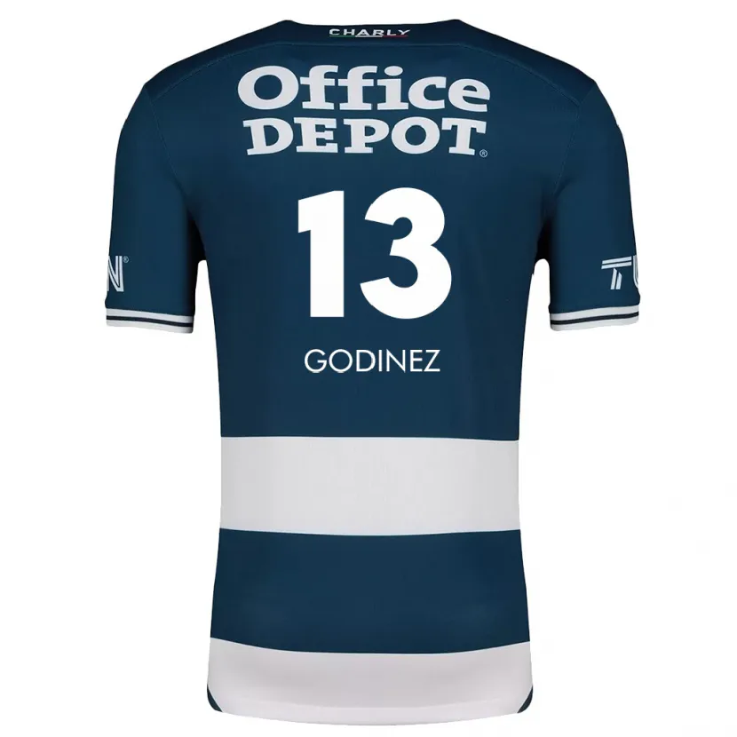 Danxen Män Alexandra Godínez #13 Blå Vit Hemmatröja Matchtröjor 2024/25 Tröjor T-Tröja