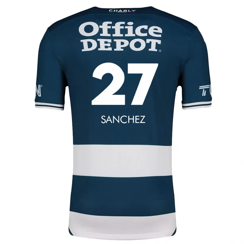 Danxen Män Ella Sanchez #27 Blå Vit Hemmatröja Matchtröjor 2024/25 Tröjor T-Tröja