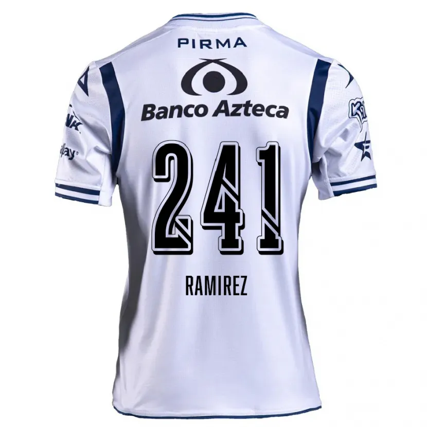 Danxen Män Eduardo Ramírez #241 Vit Marinblå Hemmatröja Matchtröjor 2024/25 Tröjor T-Tröja