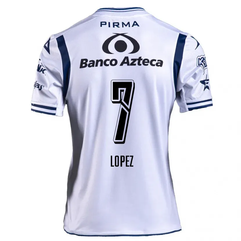 Danxen Män Viridiana López #7 Vit Marinblå Hemmatröja Matchtröjor 2024/25 Tröjor T-Tröja