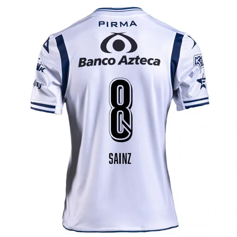 Danxen Män María Sainz #8 Vit Marinblå Hemmatröja Matchtröjor 2024/25 Tröjor T-Tröja