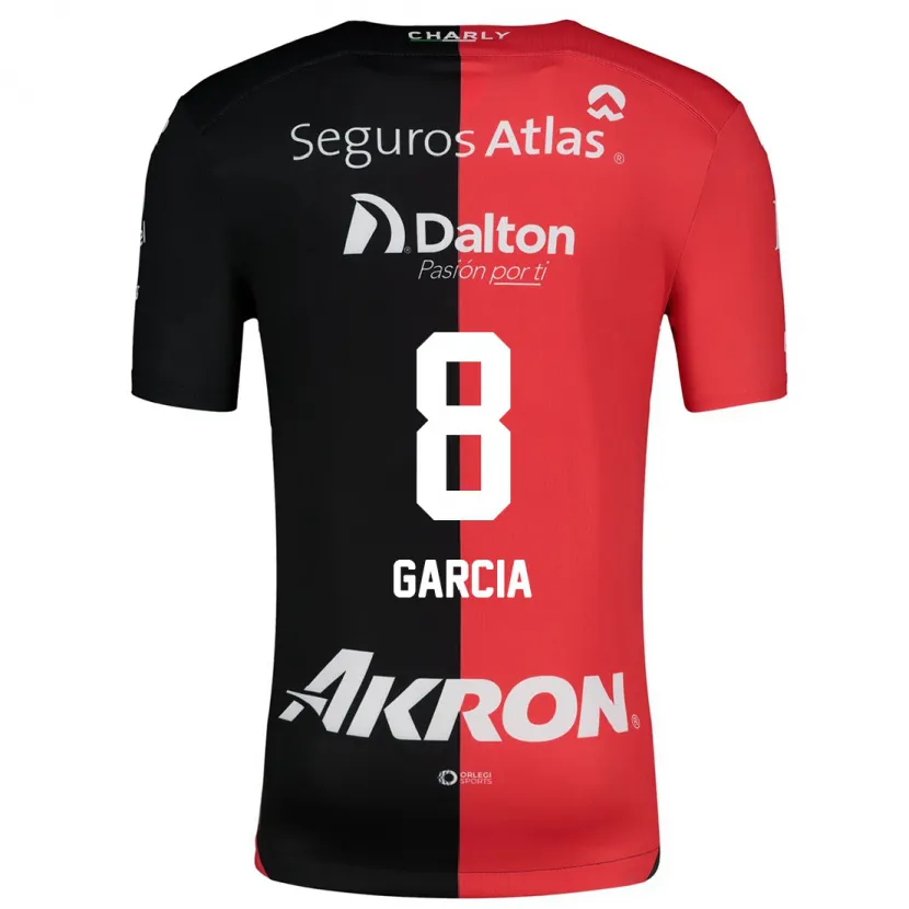 Danxen Män Mateo García #8 Röd Svart Hemmatröja Matchtröjor 2024/25 Tröjor T-Tröja