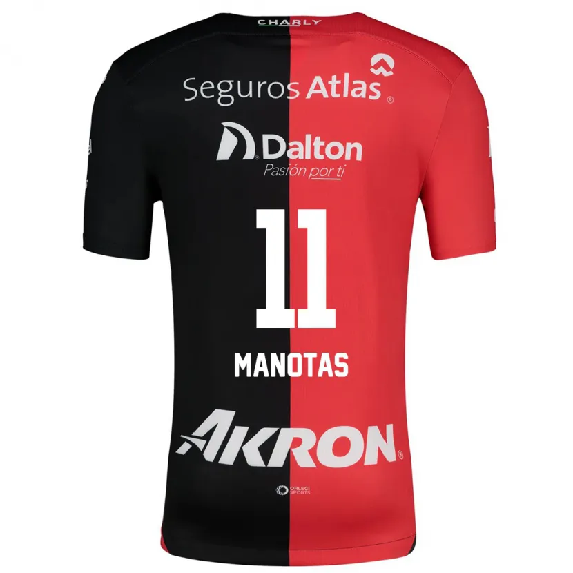 Danxen Män Mauro Manotas #11 Röd Svart Hemmatröja Matchtröjor 2024/25 Tröjor T-Tröja