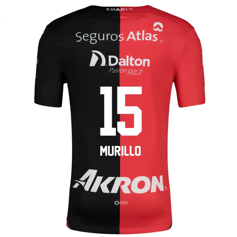 Danxen Män Jhon Murillo #15 Röd Svart Hemmatröja Matchtröjor 2024/25 Tröjor T-Tröja