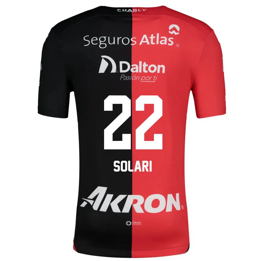 Danxen Män Augusto Solari #22 Röd Svart Hemmatröja Matchtröjor 2024/25 Tröjor T-Tröja