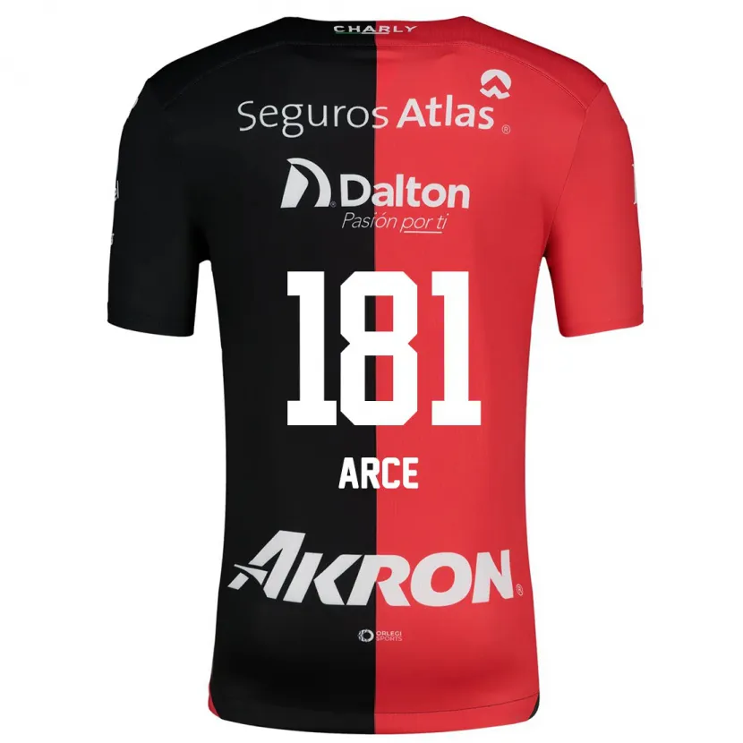 Danxen Män Edson Arce #181 Röd Svart Hemmatröja Matchtröjor 2024/25 Tröjor T-Tröja
