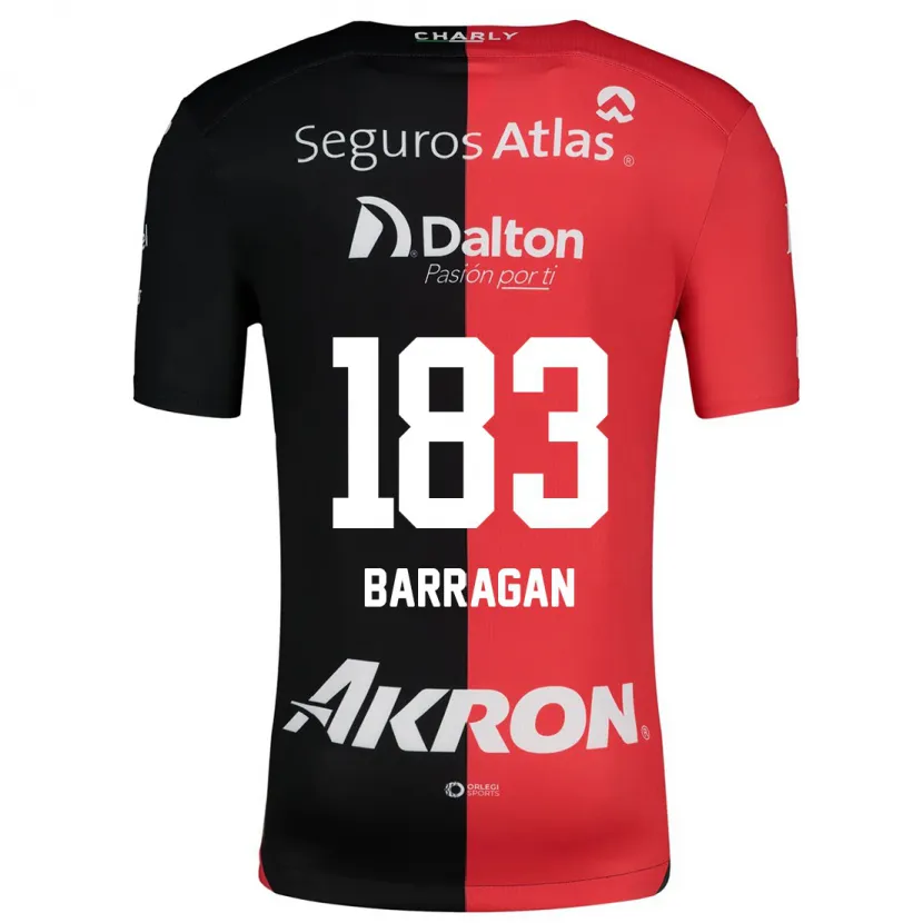 Danxen Män Roberto Barragán #183 Röd Svart Hemmatröja Matchtröjor 2024/25 Tröjor T-Tröja