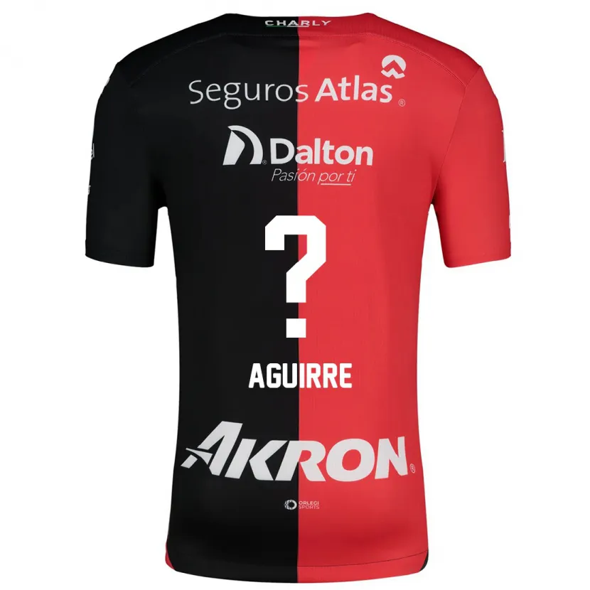 Danxen Män Jesus Aguirre #0 Röd Svart Hemmatröja Matchtröjor 2024/25 Tröjor T-Tröja