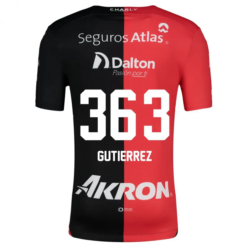 Danxen Män Orlando Gutiérrez #363 Röd Svart Hemmatröja Matchtröjor 2024/25 Tröjor T-Tröja
