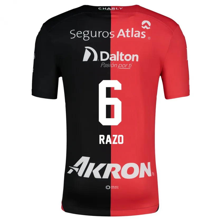 Danxen Män Valeria Razo #6 Röd Svart Hemmatröja Matchtröjor 2024/25 Tröjor T-Tröja