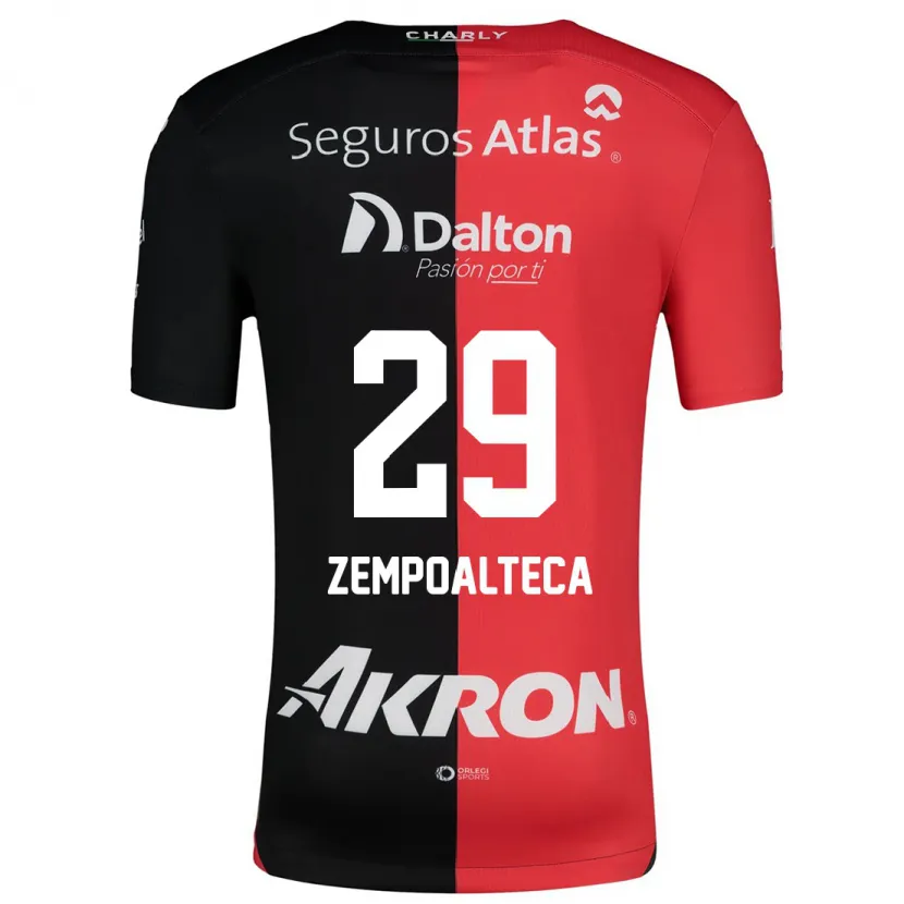 Danxen Män Karla Zempoalteca #29 Röd Svart Hemmatröja Matchtröjor 2024/25 Tröjor T-Tröja