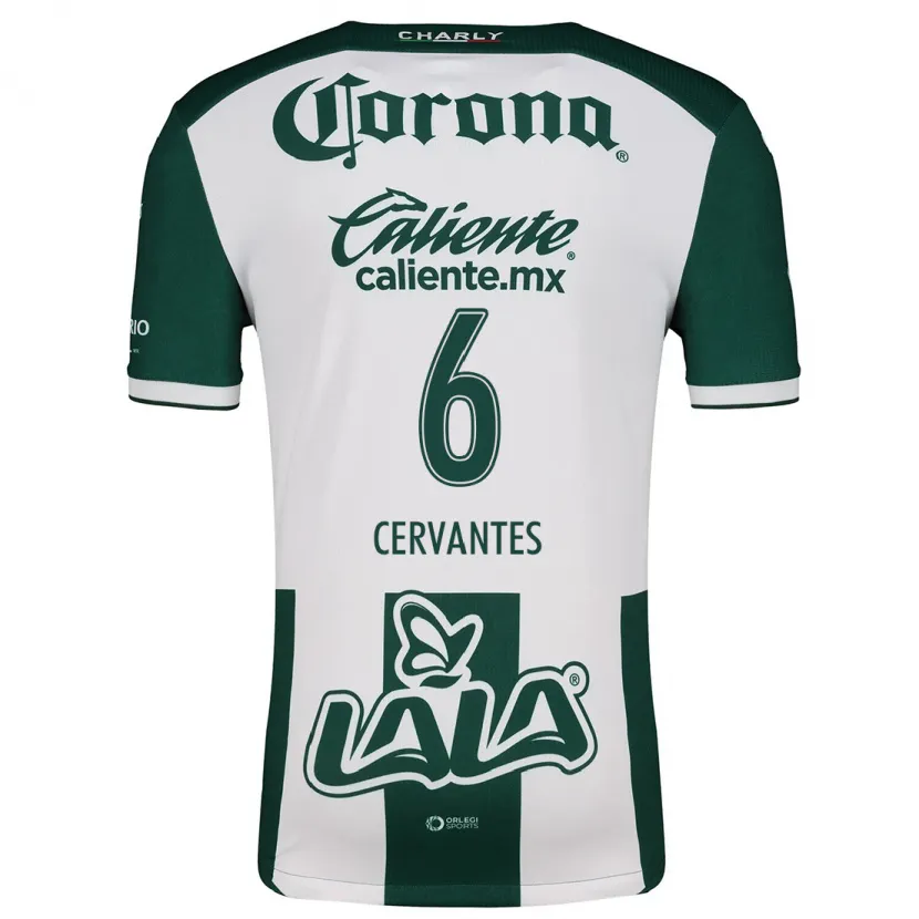 Danxen Män Alan Cervantes #6 Grön Vit Hemmatröja Matchtröjor 2024/25 Tröjor T-Tröja