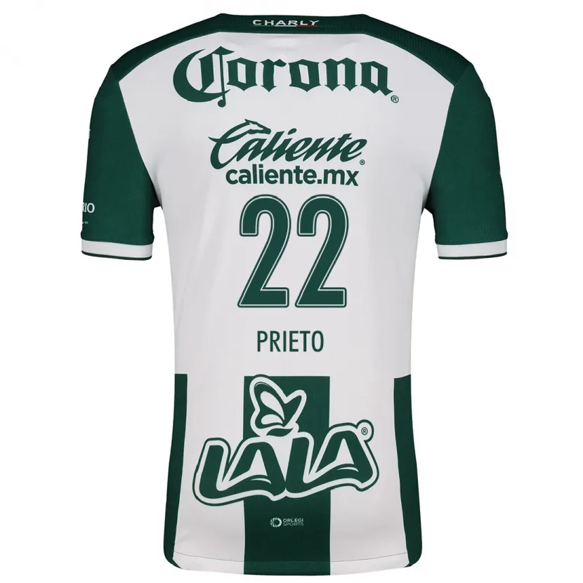 Danxen Män Ronaldo Prieto #22 Grön Vit Hemmatröja Matchtröjor 2024/25 Tröjor T-Tröja