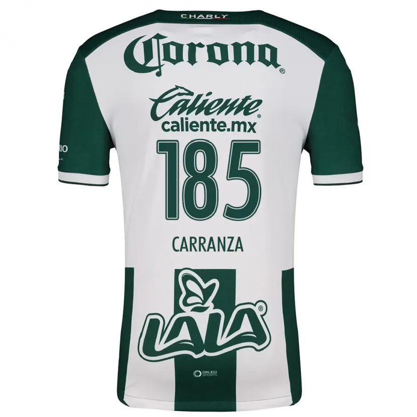 Danxen Män Héctor Carranza #185 Grön Vit Hemmatröja Matchtröjor 2024/25 Tröjor T-Tröja