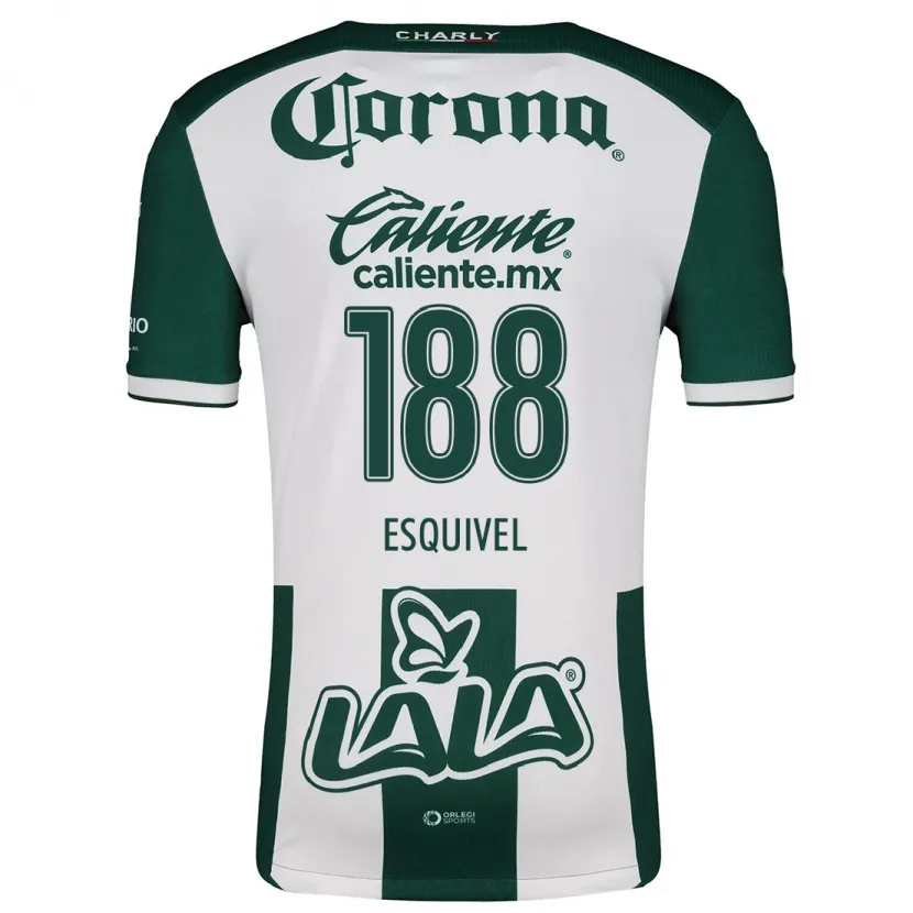 Danxen Män Bruno Esquivel #188 Grön Vit Hemmatröja Matchtröjor 2024/25 Tröjor T-Tröja