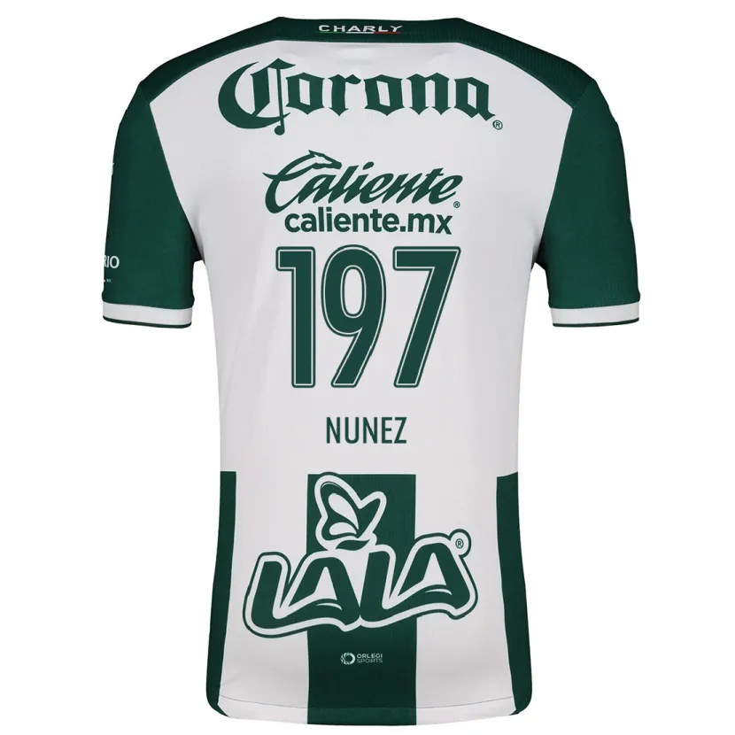 Danxen Män Kevin Núñez #197 Grön Vit Hemmatröja Matchtröjor 2024/25 Tröjor T-Tröja