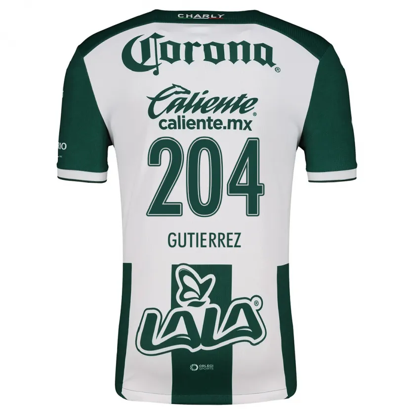 Danxen Män Gabriel Gutiérrez #204 Grön Vit Hemmatröja Matchtröjor 2024/25 Tröjor T-Tröja