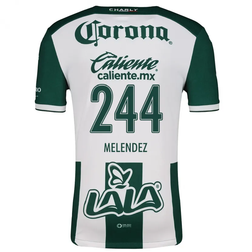 Danxen Män Carlos Meléndez #244 Grön Vit Hemmatröja Matchtröjor 2024/25 Tröjor T-Tröja