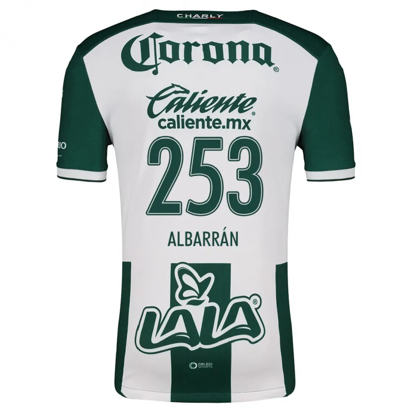 Danxen Män Rodrigo Albarrán #253 Grön Vit Hemmatröja Matchtröjor 2024/25 Tröjor T-Tröja