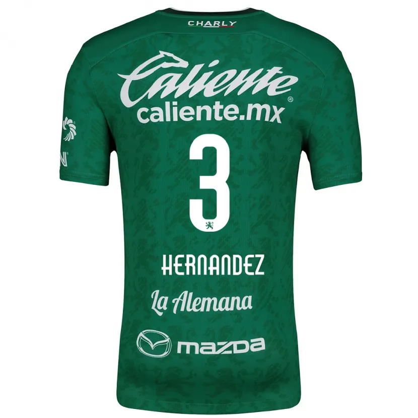 Danxen Män Pedro Hernández #3 Grön Vit Hemmatröja Matchtröjor 2024/25 Tröjor T-Tröja