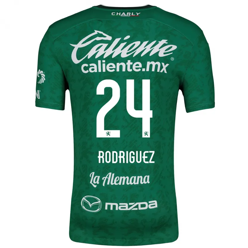 Danxen Män Osvaldo Rodríguez #24 Grön Vit Hemmatröja Matchtröjor 2024/25 Tröjor T-Tröja