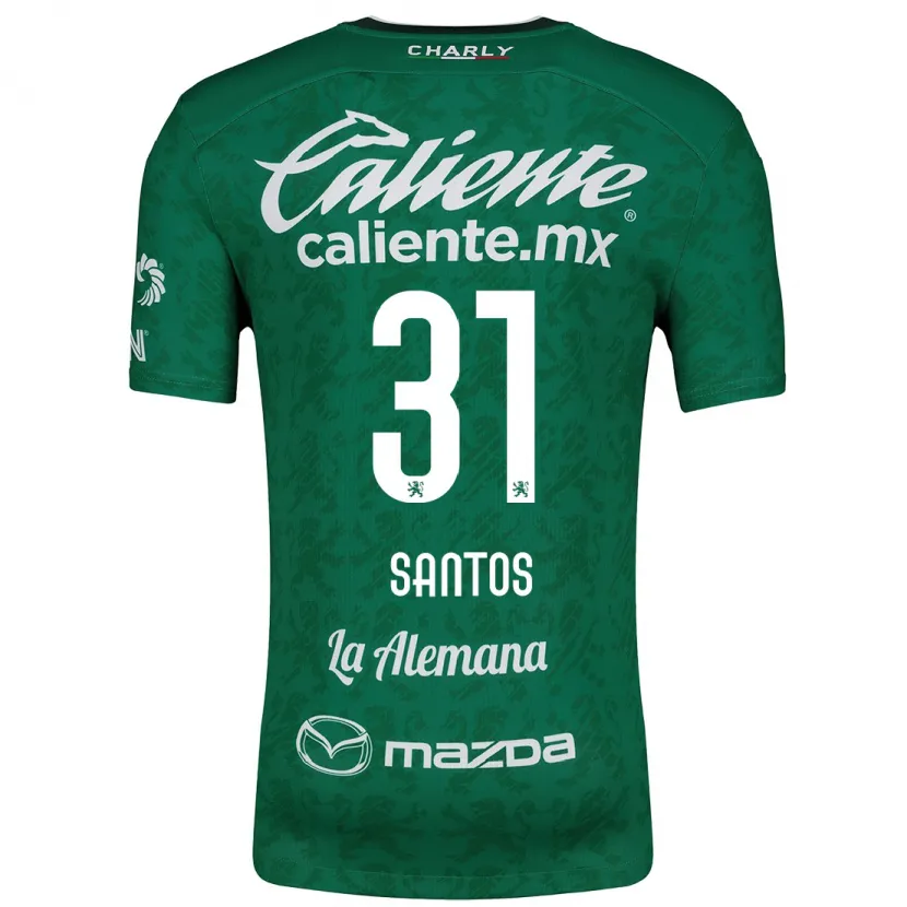 Danxen Män Sebastián Santos #31 Grön Vit Hemmatröja Matchtröjor 2024/25 Tröjor T-Tröja
