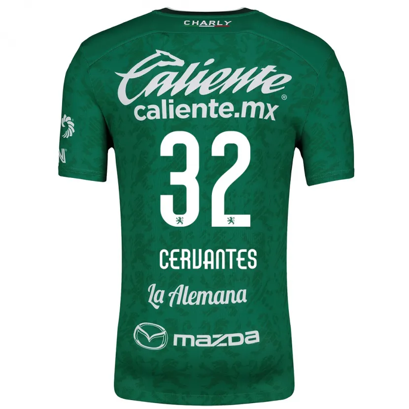 Danxen Män Luis Cervantes #32 Grön Vit Hemmatröja Matchtröjor 2024/25 Tröjor T-Tröja