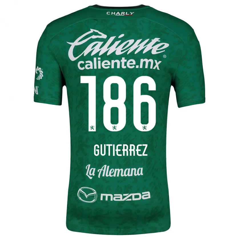 Danxen Män Alan Gutiérrez #186 Grön Vit Hemmatröja Matchtröjor 2024/25 Tröjor T-Tröja
