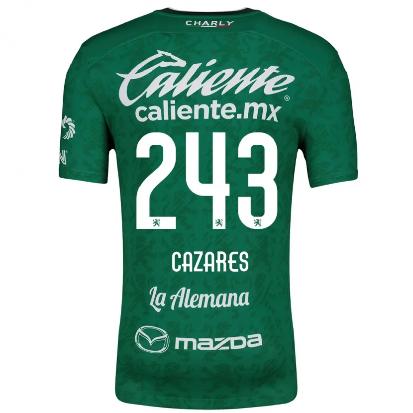 Danxen Män Juan Cázares #243 Grön Vit Hemmatröja Matchtröjor 2024/25 Tröjor T-Tröja