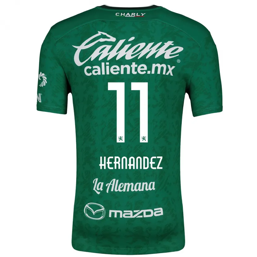 Danxen Män Elías Hernández #11 Grön Vit Hemmatröja Matchtröjor 2024/25 Tröjor T-Tröja