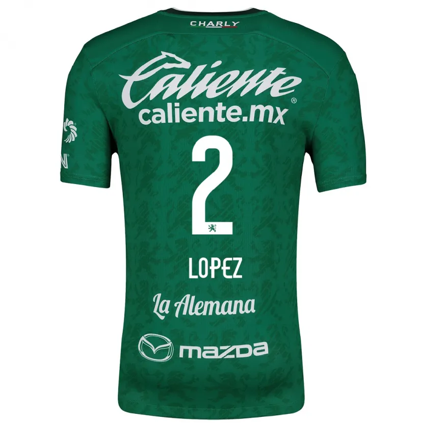 Danxen Män Vanessa López #2 Grön Vit Hemmatröja Matchtröjor 2024/25 Tröjor T-Tröja