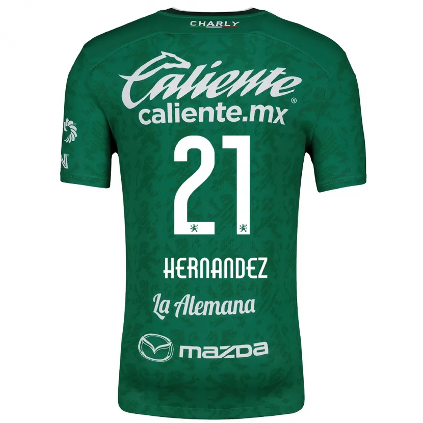 Danxen Män Alexa Hernández #21 Grön Vit Hemmatröja Matchtröjor 2024/25 Tröjor T-Tröja