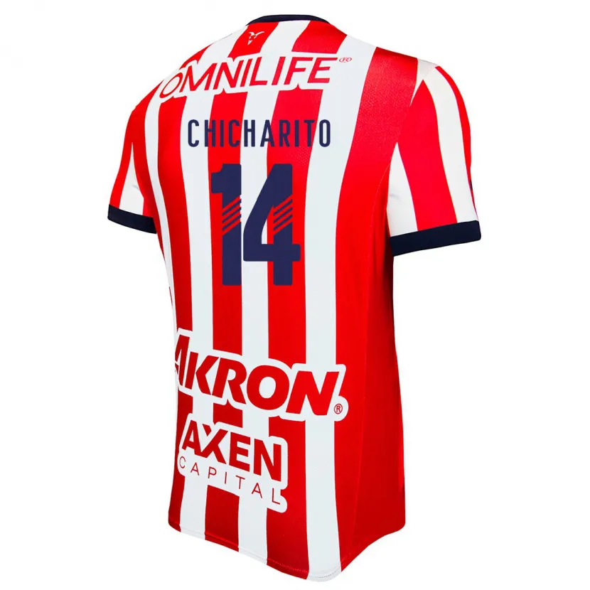 Danxen Män Chicharito #14 Röd Vit Blå Hemmatröja Matchtröjor 2024/25 Tröjor T-Tröja