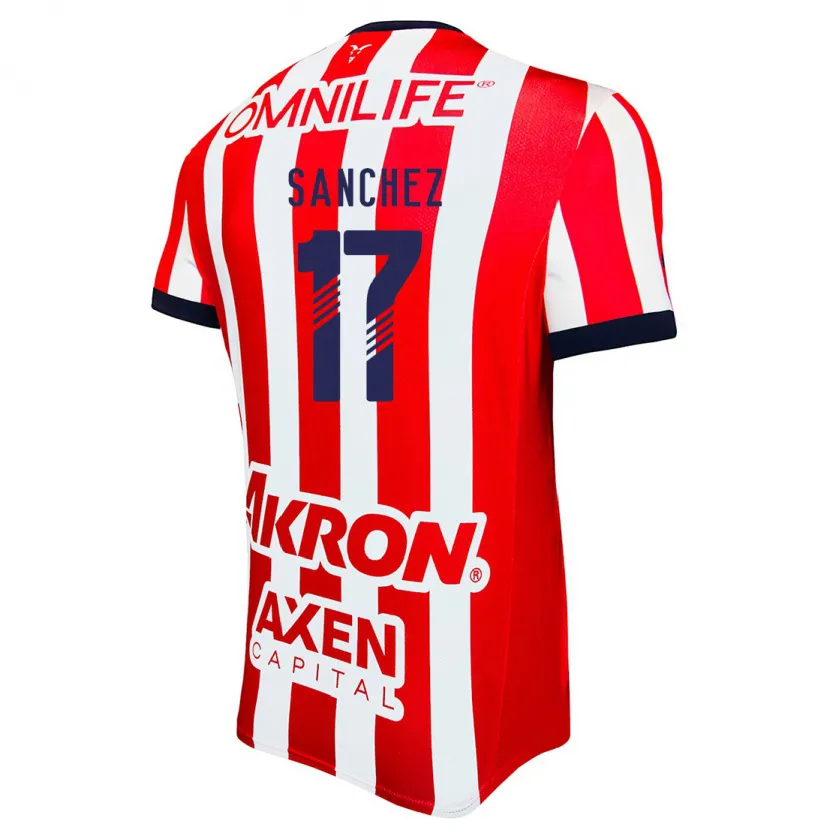 Danxen Män Jesús Sánchez #17 Röd Vit Blå Hemmatröja Matchtröjor 2024/25 Tröjor T-Tröja