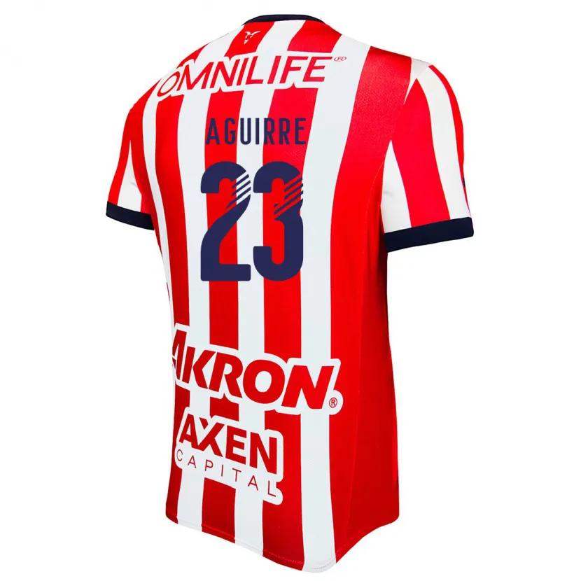 Danxen Män Daniel Aguirre #23 Röd Vit Blå Hemmatröja Matchtröjor 2024/25 Tröjor T-Tröja