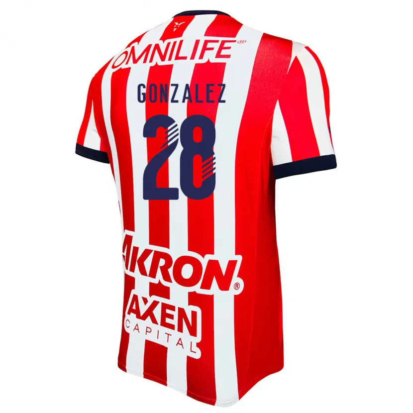 Danxen Män Fernando González #28 Röd Vit Blå Hemmatröja Matchtröjor 2024/25 Tröjor T-Tröja
