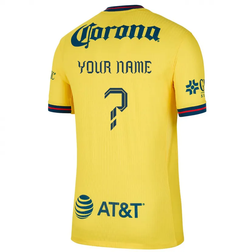 Danxen Män Ditt Namn #0 Gul Blå Hemmatröja Matchtröjor 2024/25 Tröjor T-Tröja