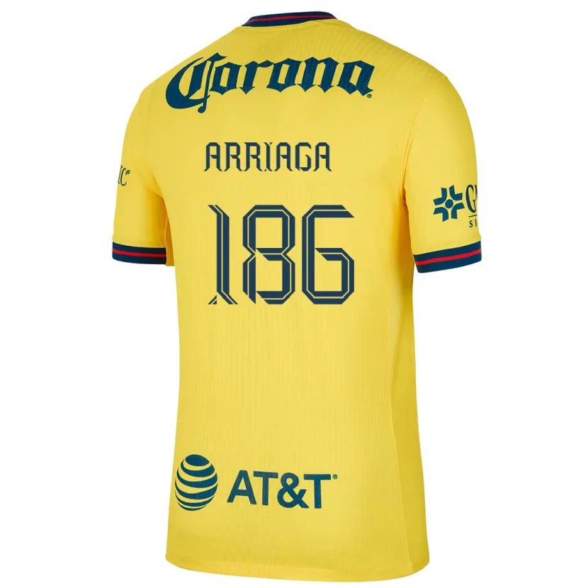 Danxen Män Diego Arriaga #186 Gul Blå Hemmatröja Matchtröjor 2024/25 Tröjor T-Tröja