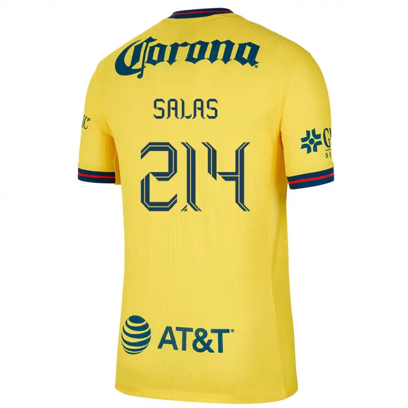 Danxen Män Patricio Salas #214 Gul Blå Hemmatröja Matchtröjor 2024/25 Tröjor T-Tröja