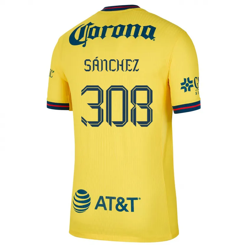 Danxen Män Oswaldo Sánchez #308 Gul Blå Hemmatröja Matchtröjor 2024/25 Tröjor T-Tröja
