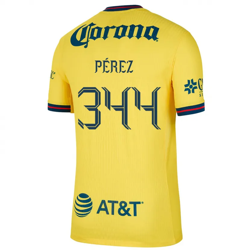Danxen Män Froylan Pérez #344 Gul Blå Hemmatröja Matchtröjor 2024/25 Tröjor T-Tröja