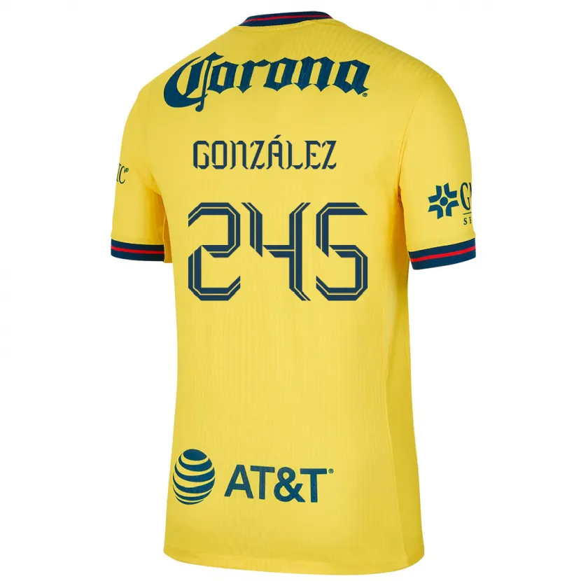 Danxen Män Enrique González #245 Gul Blå Hemmatröja Matchtröjor 2024/25 Tröjor T-Tröja