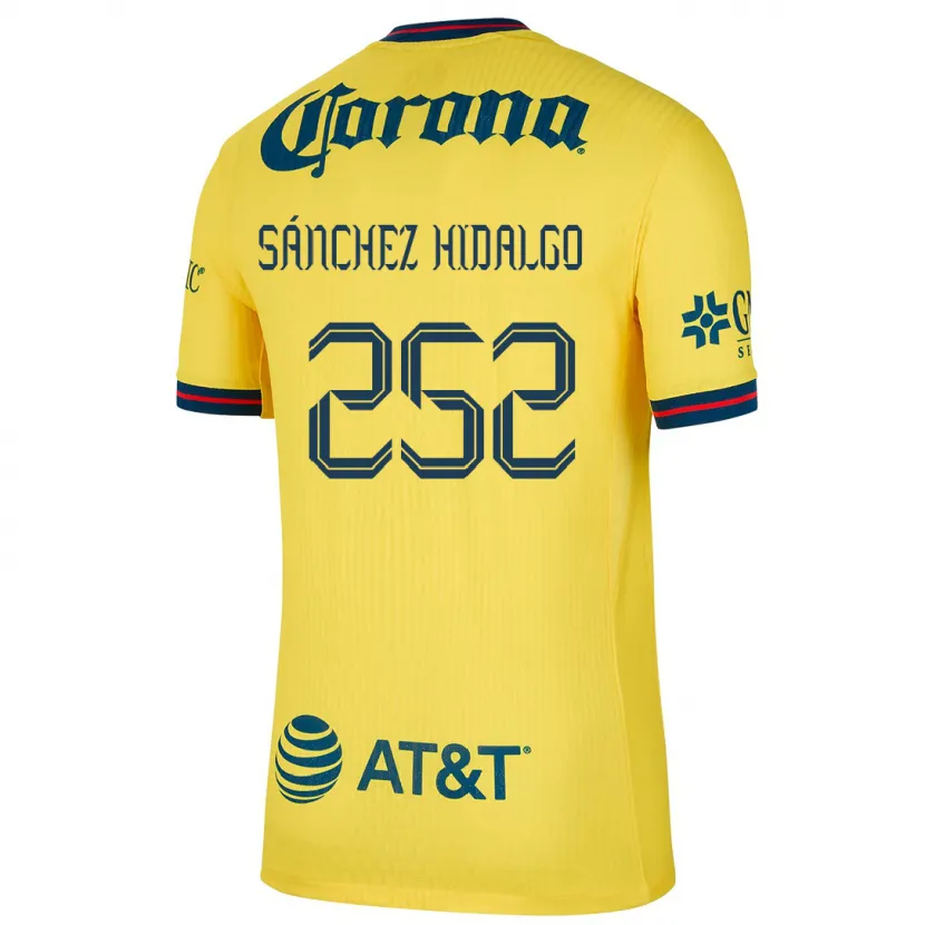Danxen Män Horacio Sánchez Hidalgo #252 Gul Blå Hemmatröja Matchtröjor 2024/25 Tröjor T-Tröja