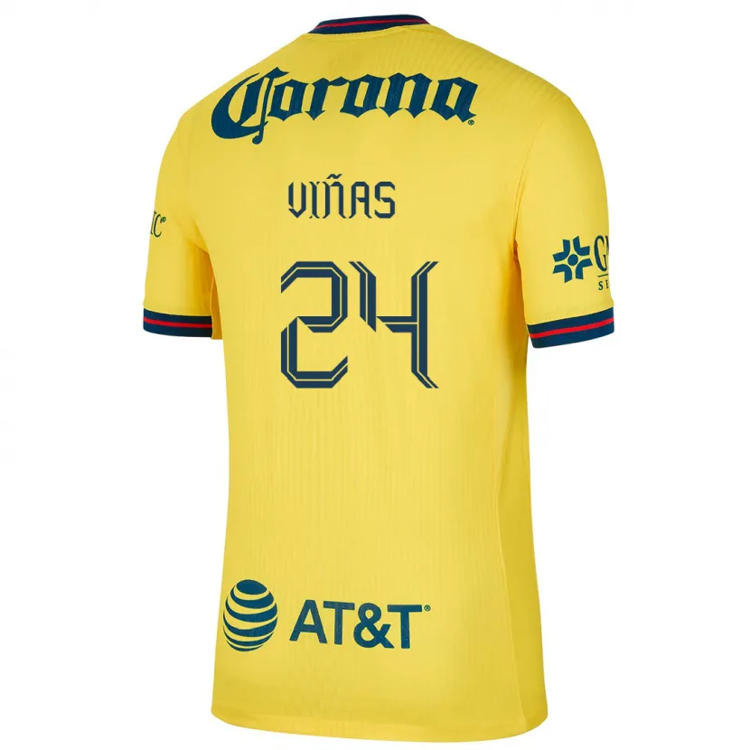 Danxen Män Federico Viñas #24 Gul Blå Hemmatröja Matchtröjor 2024/25 Tröjor T-Tröja